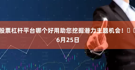 股票杠杆平台哪个好用助您挖掘潜力主题机会！		　　6月25日