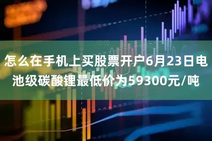 怎么在手机上买股票开户6月23日电池级碳酸锂最低价为59300元/吨